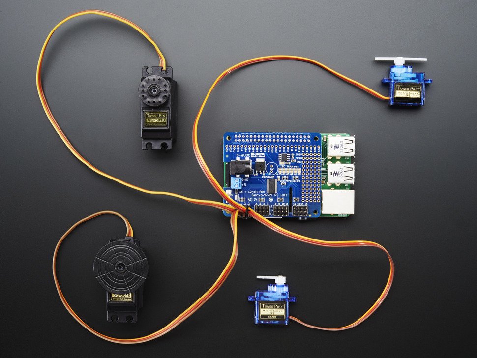 16-Channel PWM / Servo HAT for Raspberry Pi - Adafruit Mini Kit