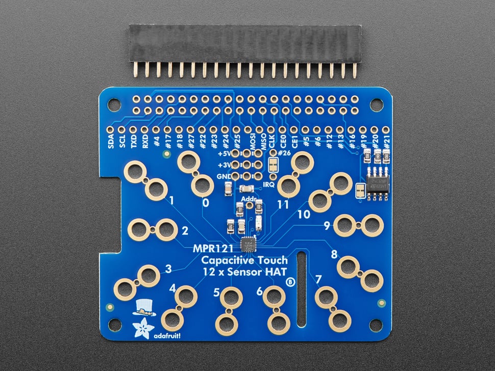 Adafruit Capacitive Touch HAT für Raspberry Pi - Mini Kit - MPR121