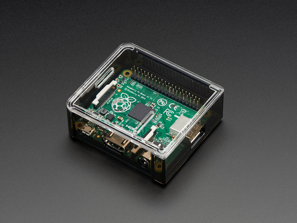 Adafruit Raspberry Pi A+ Case - Smoke Base w/ Clear Top