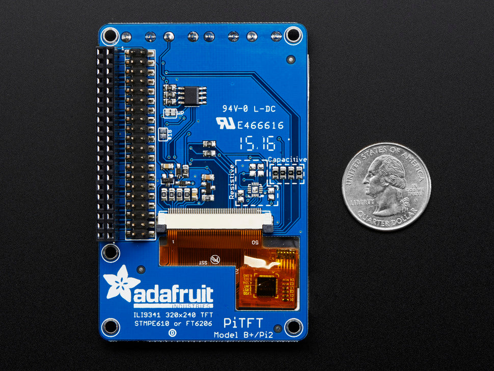 Adafruit PiTFT Plus 320x240 2.8" TFT + Capacitive Touchscreen