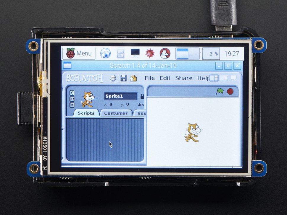 PiTFT Plus 480x320 3.5" TFT+Touchscreen for Raspberry Pi