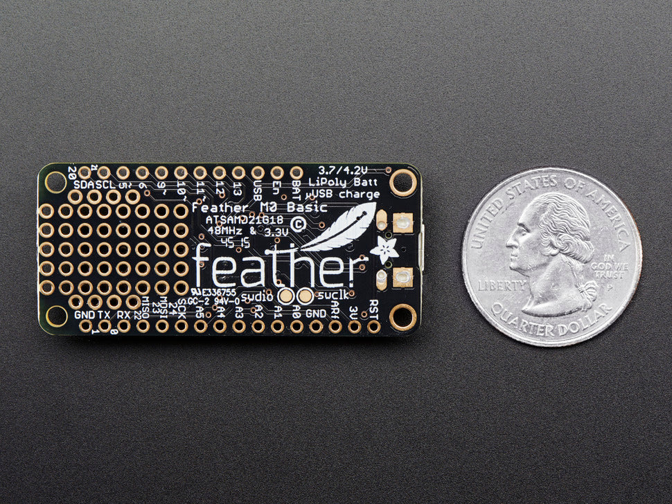 Adafruit Feather M0 Basic Proto - ATSAMD21 Cortex M0