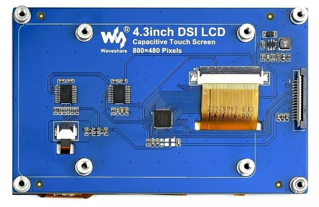 Waveshare 16239 - Kapazitiver 4,3-Zoll-Touchscreen für Raspberry Pi, DSI-Schnittstelle, 800×480