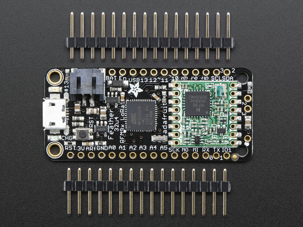 Adafruit Feather 32u4 RFM95 LoRa Radio- 868 or 915 MHz - RadioFruit - compatible with Arduino