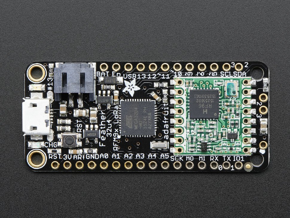 Adafruit Feather 32u4 RFM95 LoRa Radio- 868 or 915 MHz - RadioFruit - compatible with Arduino