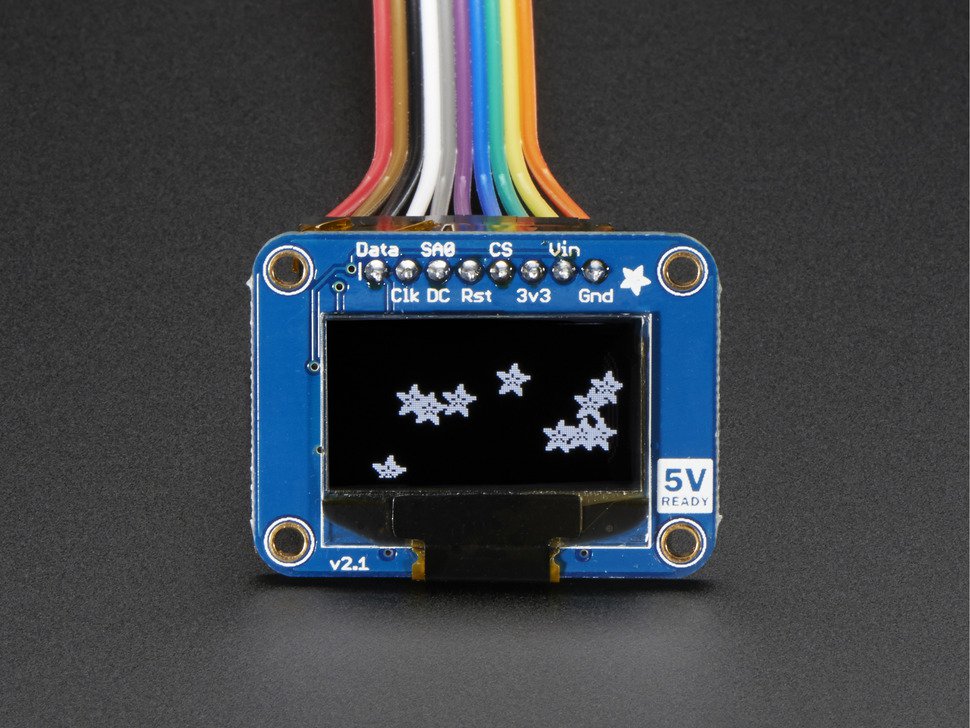 Monochrome 0.96" 128x64 OLED graphic display