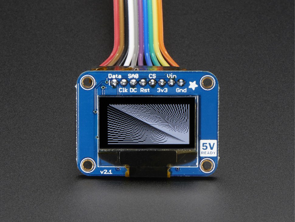 Monochrome 0.96" 128x64 OLED graphic display