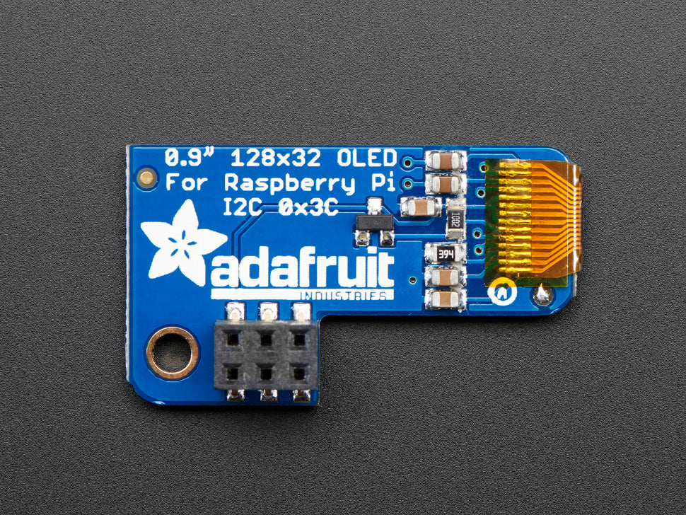 Adafruit PiOLED - 128x32 Monochrome OLED Add-on for Raspberry Pi