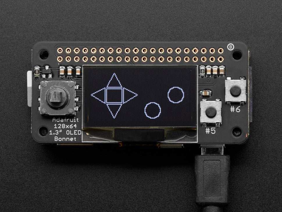 Adafruit 128x64 OLED Bonnet for Raspberry Pi