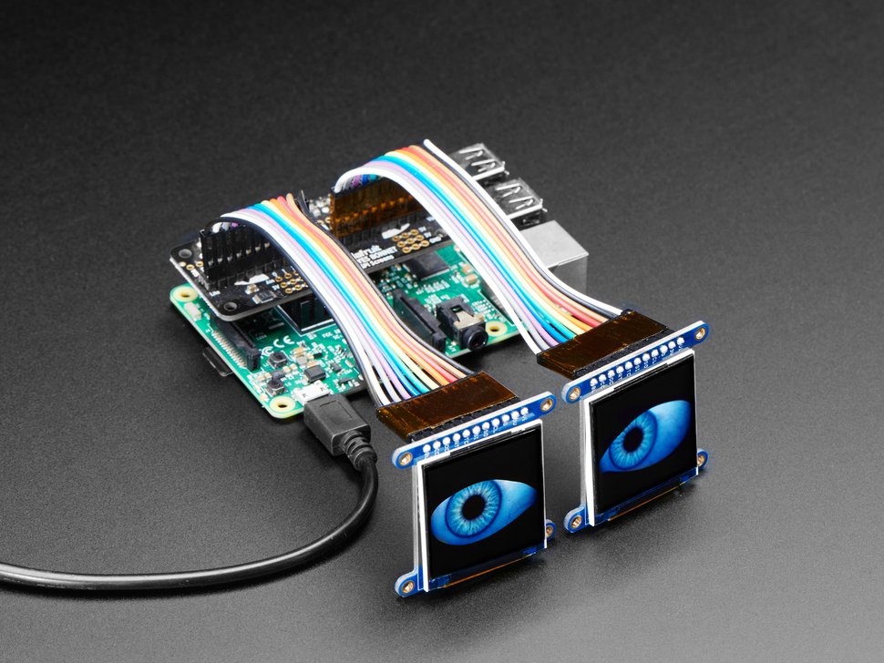 Adafruit Animated Eyes Bonnet for Raspberry Pi Pack - Pi not included