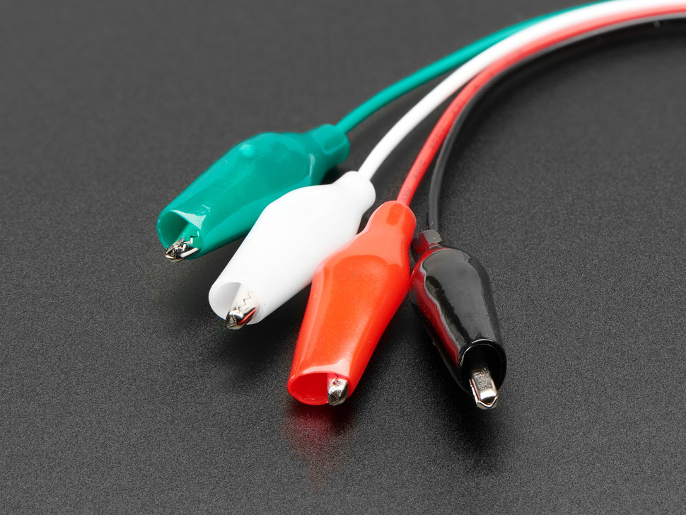 JST PH 4-pin Plug to Color Coded Alligator Clips Cable