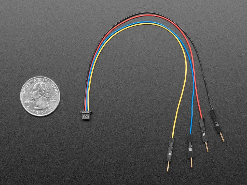 STEMMA QT / Qwiic JST SH 4-pin Cable with Premium Female/Male Sockets - 150mm Long