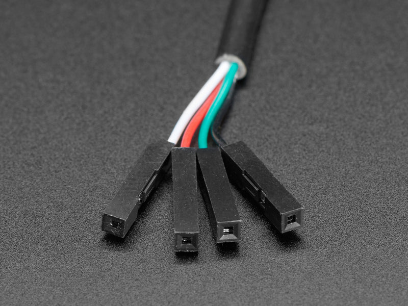 USB Type A Plug Breakout Cable with Premium Female Jumpers - 30cm long