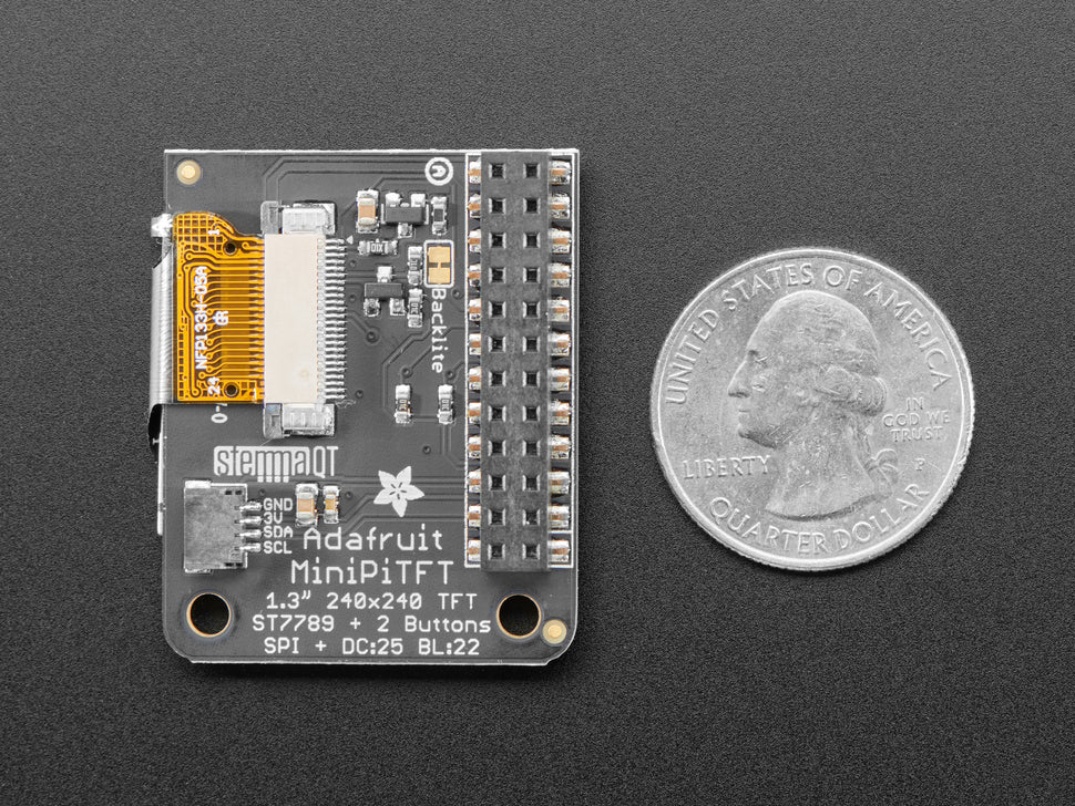 Adafruit Mini PiTFT 1.3" - 240x240 TFT Add-on for Raspberry Pi