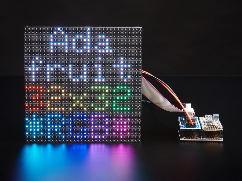 Adafruit RGB Matrix FeatherWing Kit - For nRF52840 Feathers