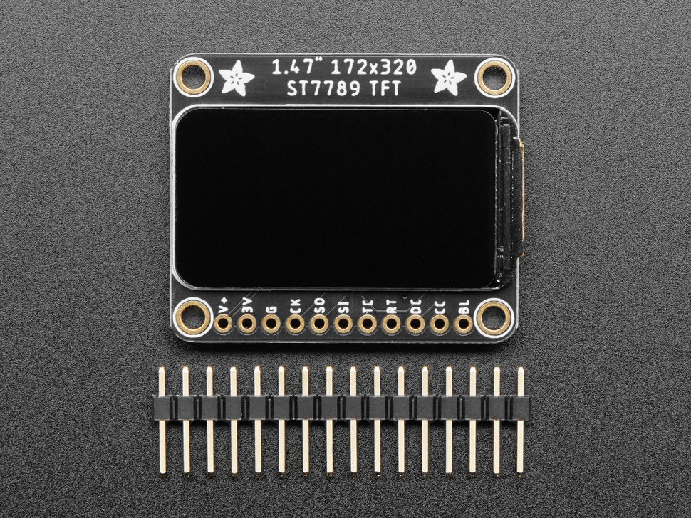 Adafruit 1.47" 320x172 Round Rectangle Color IPS TFT Display - ST7789