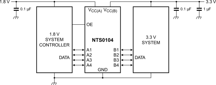 4-bit bi-directional logic state converter