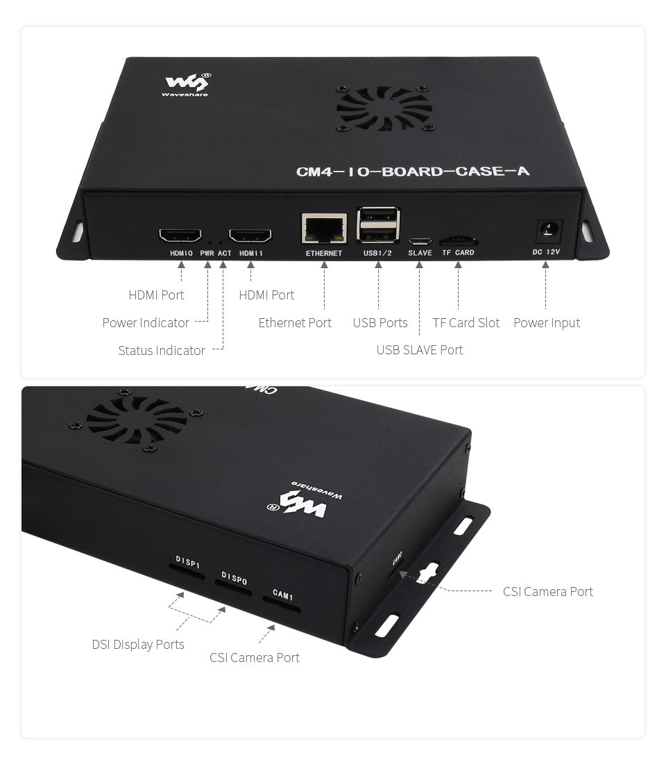 Waveshare 19195 - CM4-IO-BOARD-CASE-A