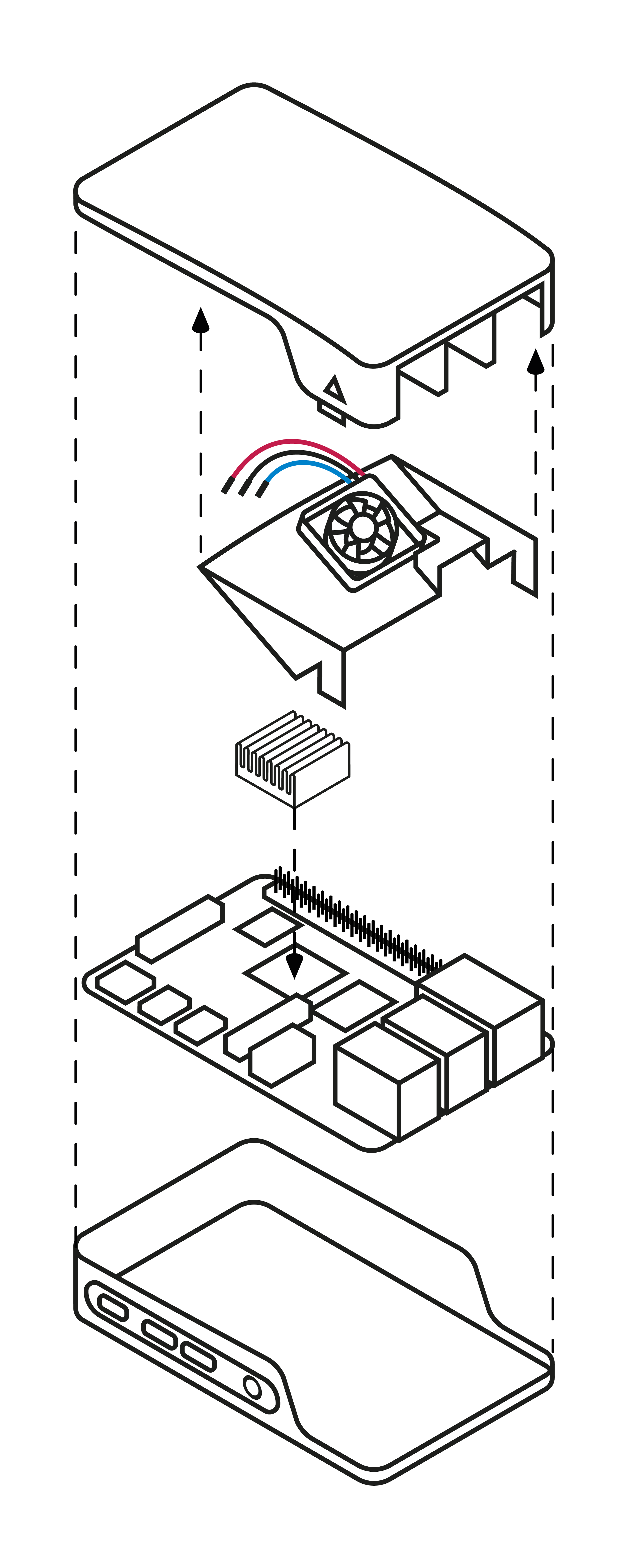 original Raspberry Pi 4 Gehäuselüfter