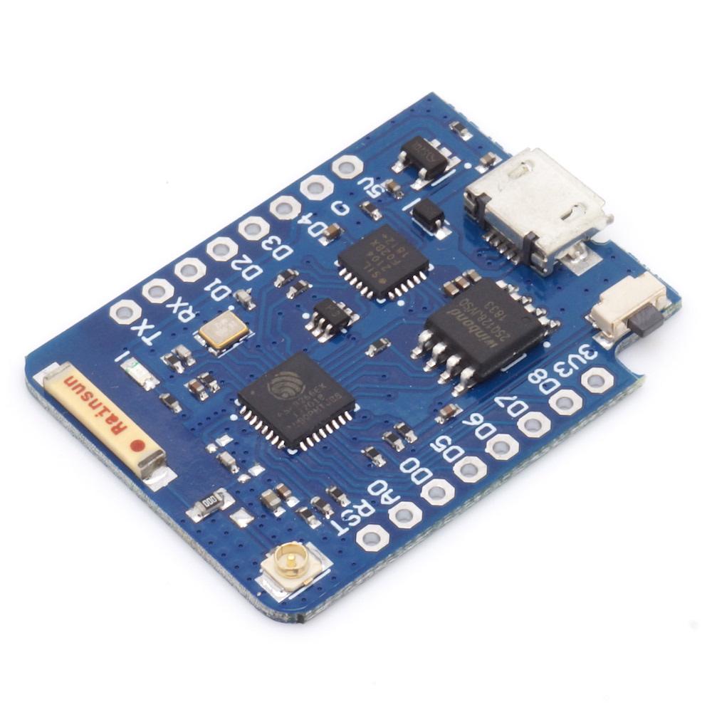 D1 Mini Pro - ESP8266 Entwicklungsboard mit U.FL Anschluss, Set mit Antenne