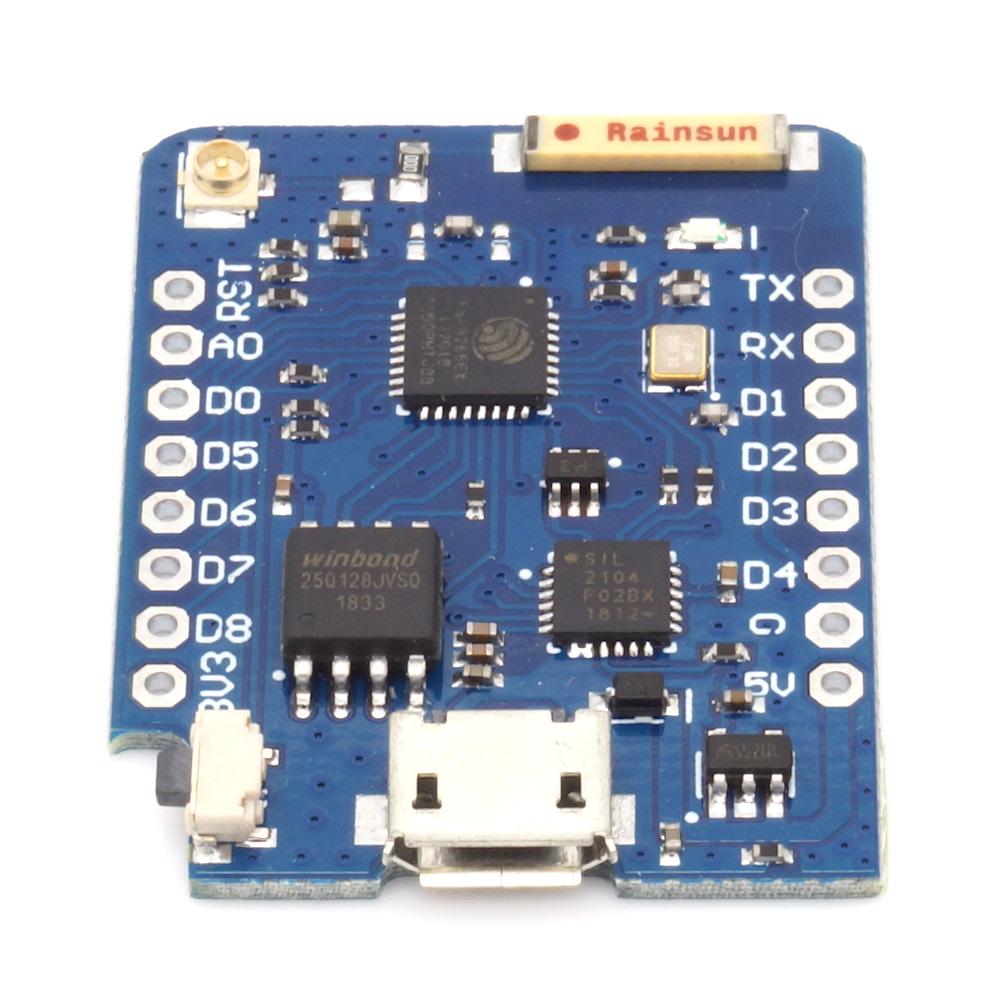 D1 Mini Pro - ESP8266 Entwicklungsboard mit U.FL Anschluss, Set mit Antenne