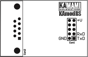 KAmodRS - voltage levels converter module with MAX3232 (RS232)