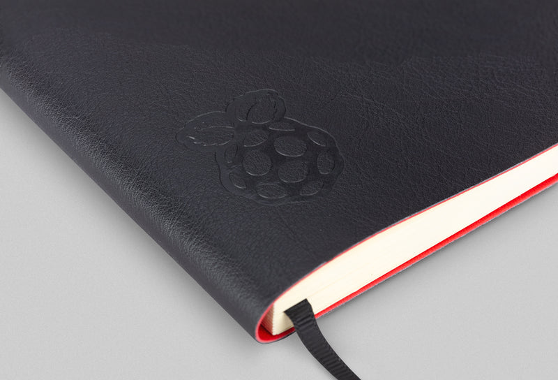 Raspberry Pi Notizbuch Schwarz & Rot / Notebook Black & Red