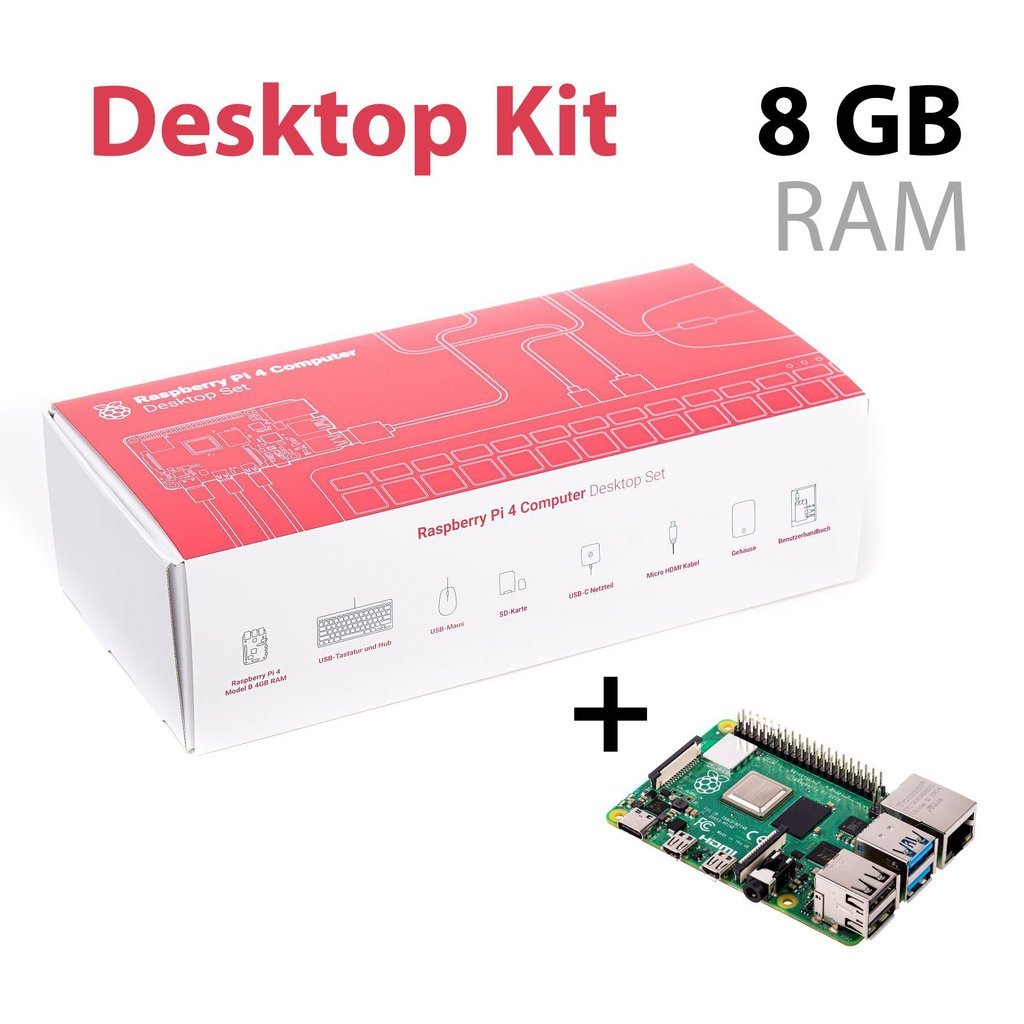 Offizielles Raspberry Pi 4 Desktop Kit DE - verschiedene Varianten