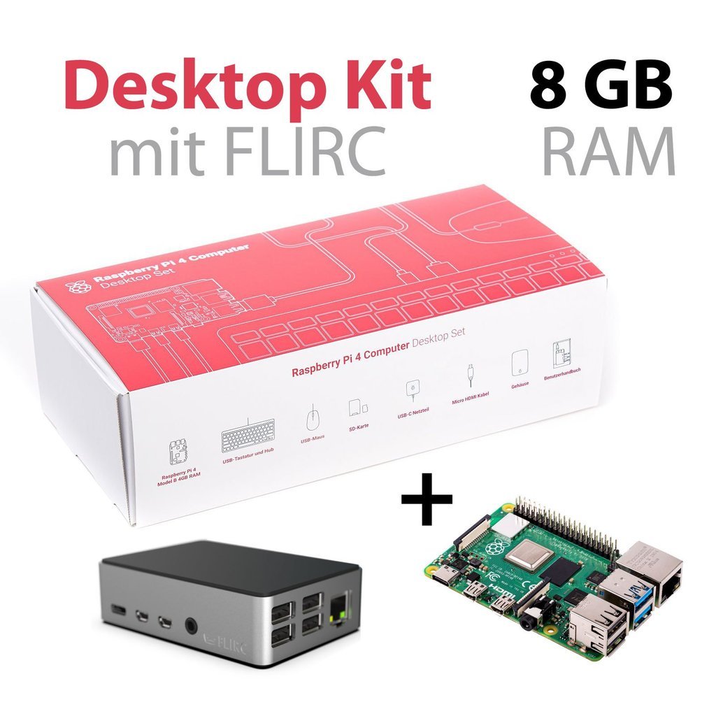 Offizielles Raspberry Pi 4 Desktop Kit DE - verschiedene Varianten