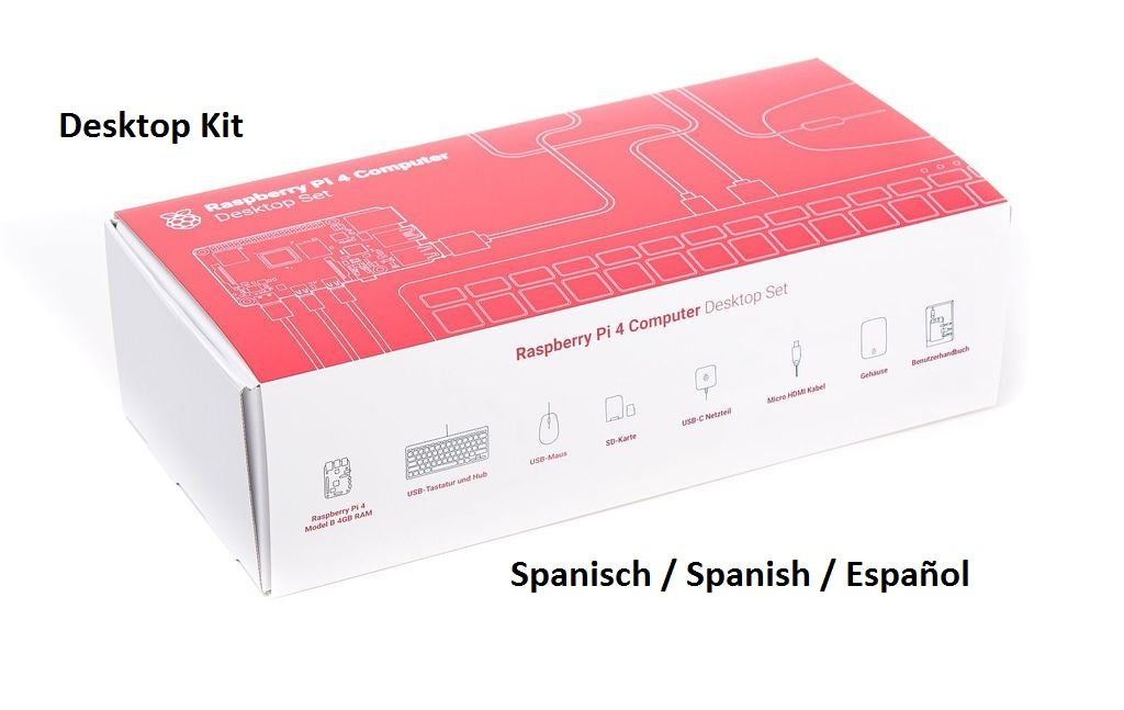 Offizielles Raspberry Pi 4 Desktop Kit DE - verschiedene Varianten