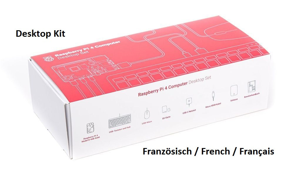 Offizielles Raspberry Pi 4 Desktop Kit DE - verschiedene Varianten