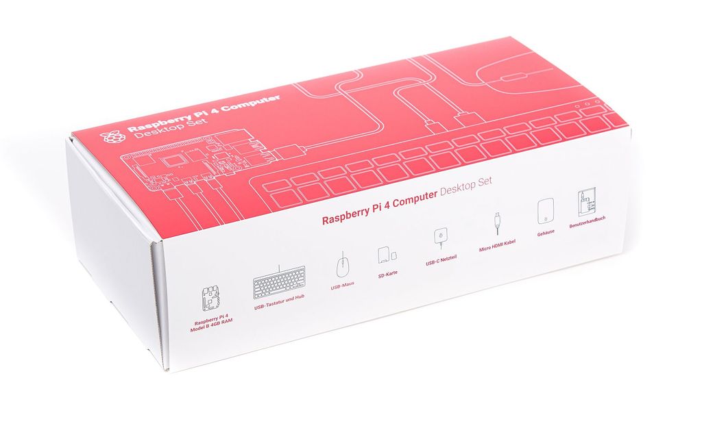 Offizielles Raspberry Pi 4 Desktop Kit DE - verschiedene Varianten