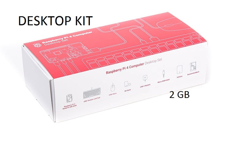 Offizielles Raspberry Pi 4 Desktop Kit DE - verschiedene Varianten