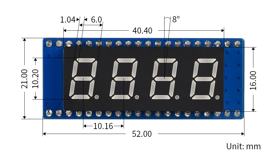 Waveshare 19806 - Pico-8SEG-LED