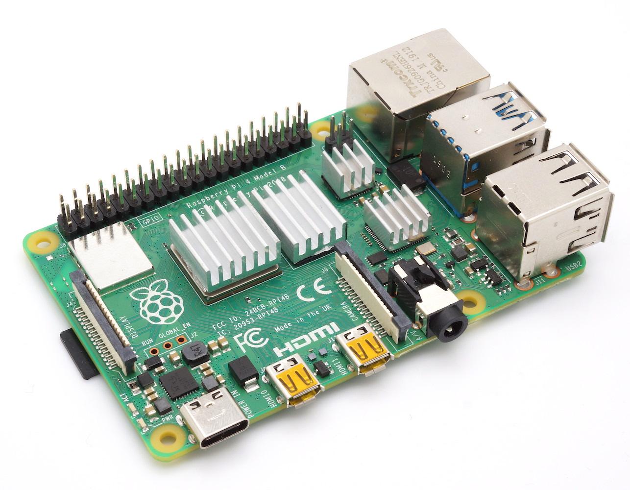 4 teiliges Kühlkörper Set für Raspberry Pi 4, silber