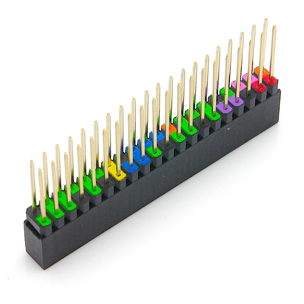 40 Pin GPIO Stacking Header für Raspberry Pi, farbig kodiert, 13,3mm