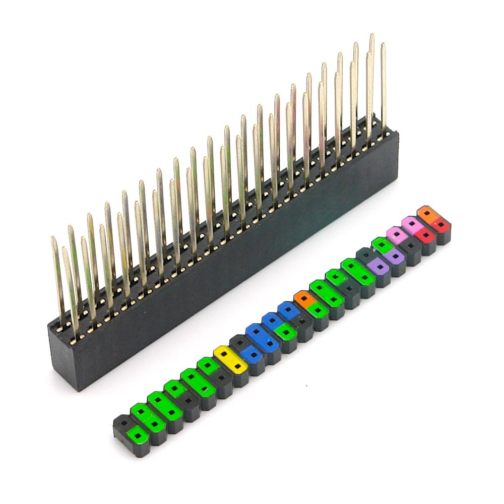 40 Pin GPIO Stacking Header für Raspberry Pi, farbig kodiert, 13,3mm