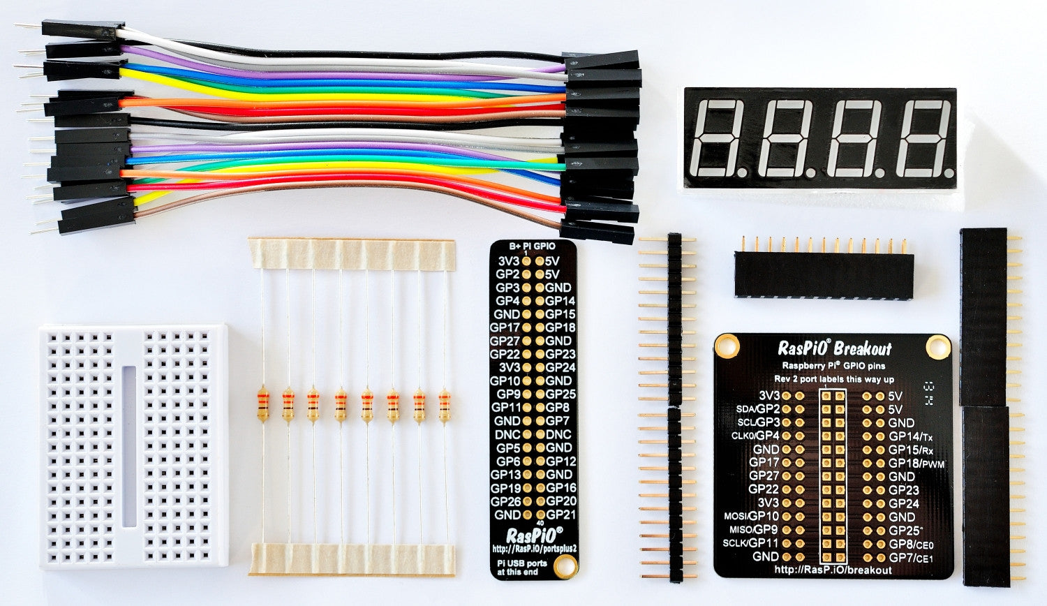 RasPiO 7 Segment Display Kit