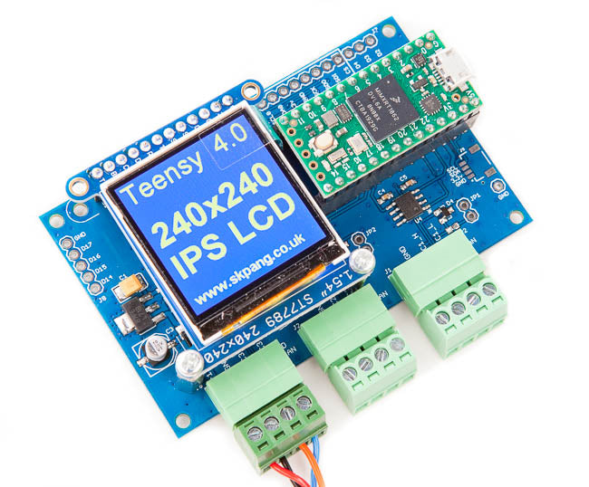 Teensy 4.0 Triple CAN Board with 240x240 IPS LCD and uSD holder