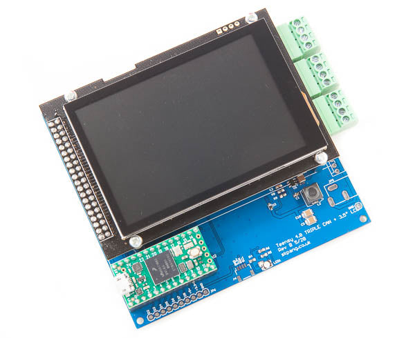 Teensy 4.0 Triple CAN Board with 480x320 3.5" Touch LCD