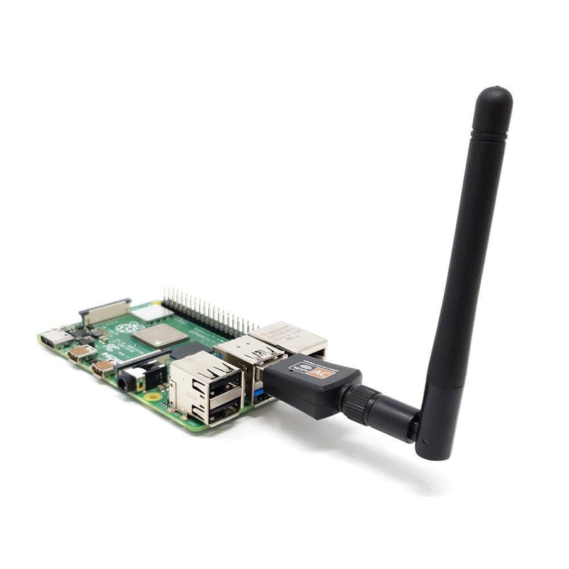 Raspberry Pi Dual-Band 5GHz/2.4GHZ USB WiFi Adapter with Antenna