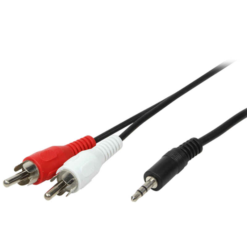 1,5 m Audio Kabel 3.5 mm Klinke auf 2 x RCA Stecker (LogiLink)
