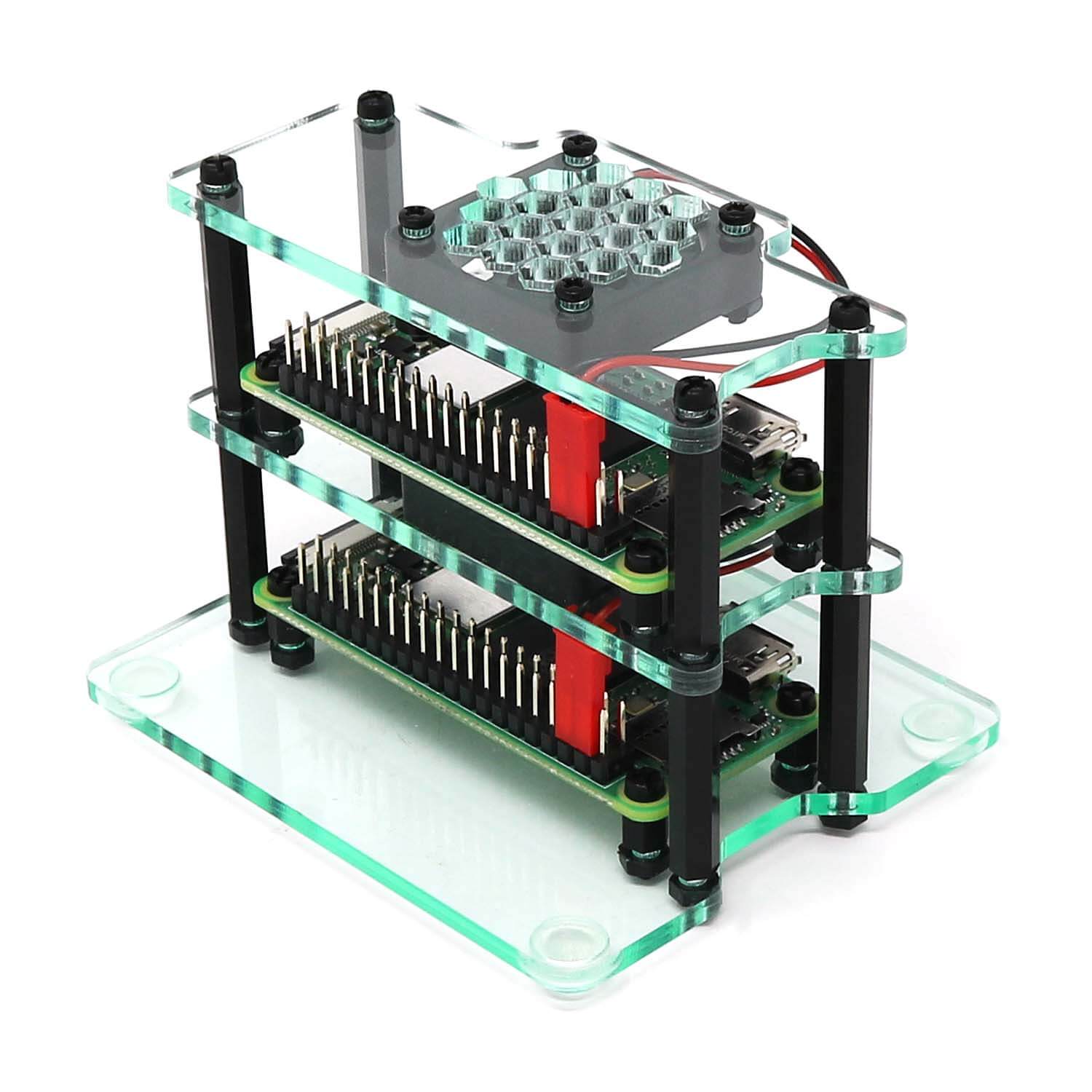 Mini Cluster Case for Raspberry Pi Zero 2 (with Fans)