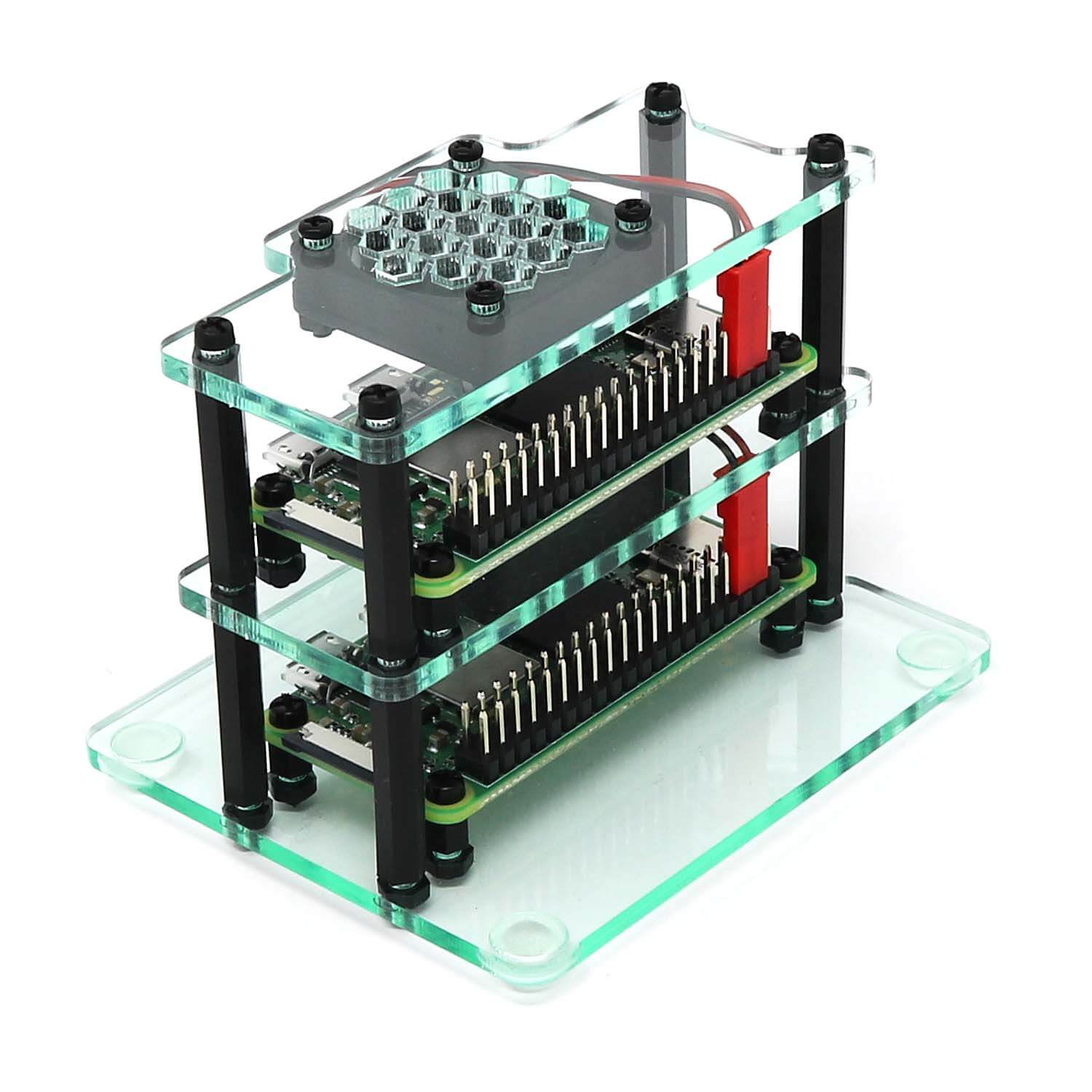 Mini Cluster Case for Raspberry Pi Zero 2 (with Fans)