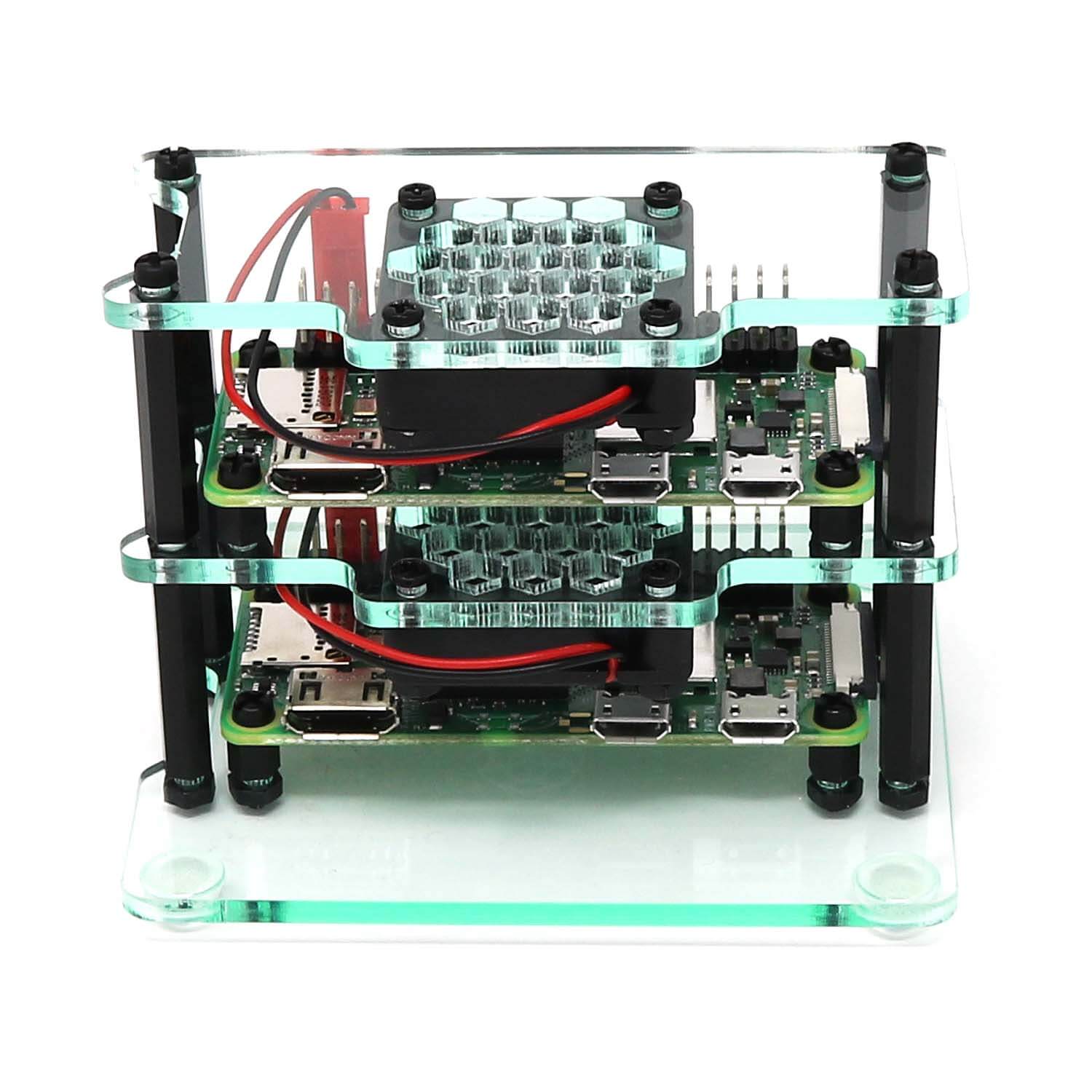 Mini Cluster Case for Raspberry Pi Zero 2 (with Fans)