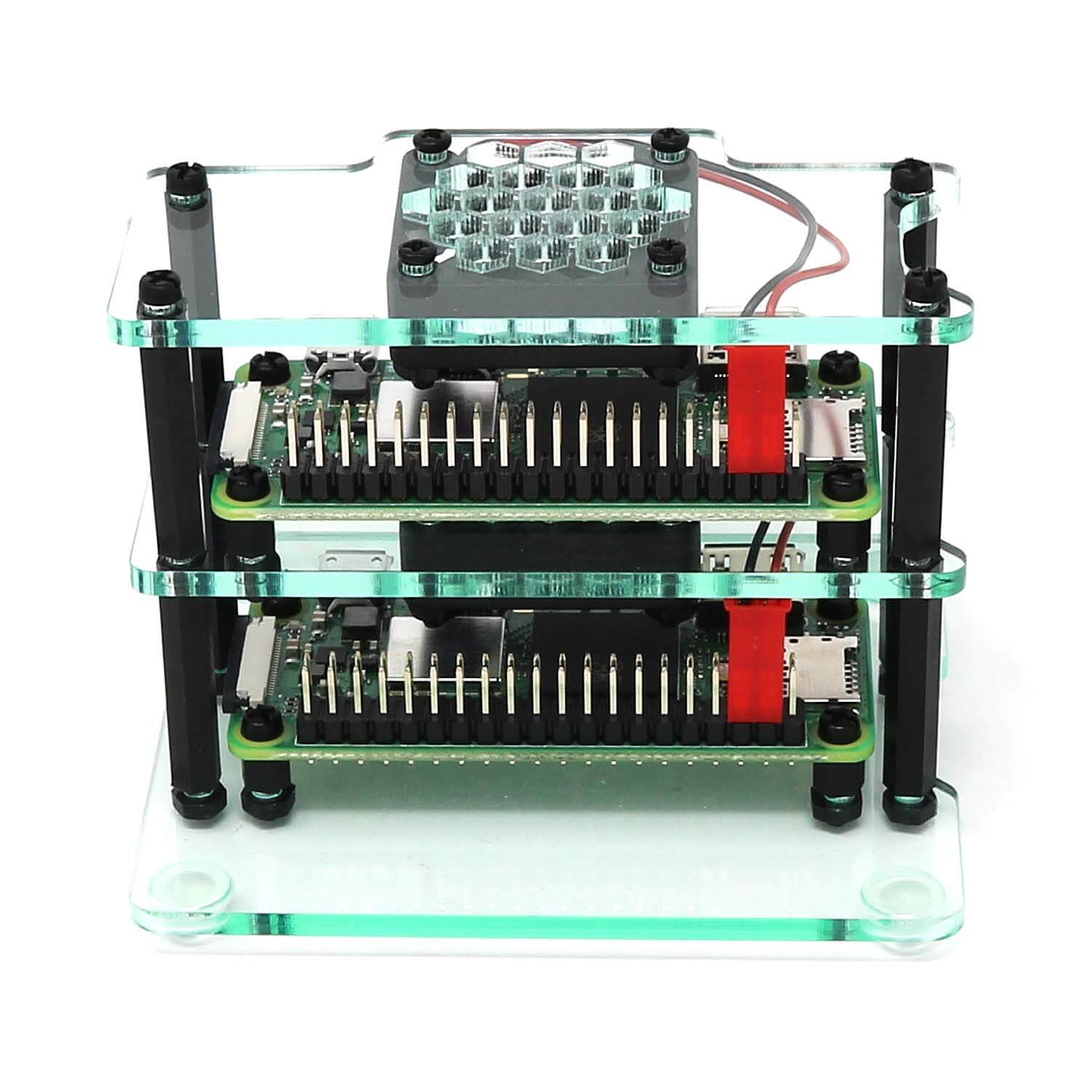 Mini Cluster Case for Raspberry Pi Zero 2 (with Fans)